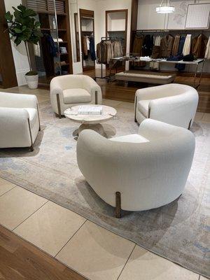 In store seating area.