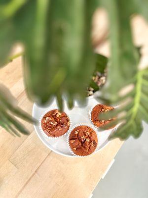 Carrot Muffins - Made with Natural Ingredients, Gluten Free, Vegan.