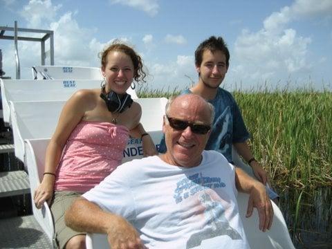 With my kids on the Everglades checking out the alligators!