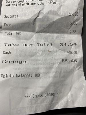 Receipt unknown $2.56 charge