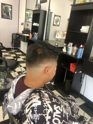 Mid fade men's cut