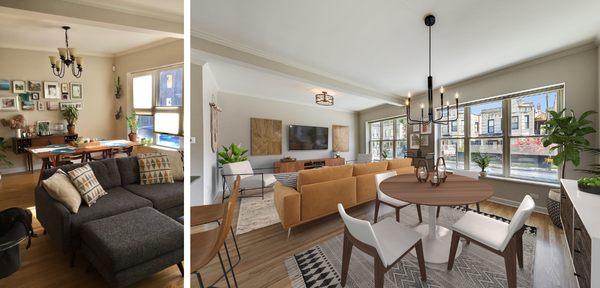 Before & After | Compass Concierge and our internal interior design team (Studio MAK) can help you prepare your home for sale.