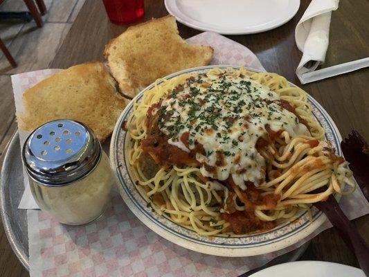 Spaghetti / meatballs enough for 2