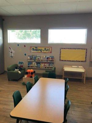 Threes Class: Library, Literacy and Seating Areas