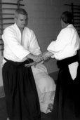 Sensei Omohundro working on an Aikido technique.