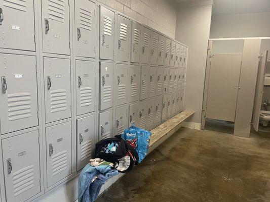 Women's locker area.