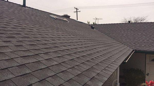 We chose charcoal shingles