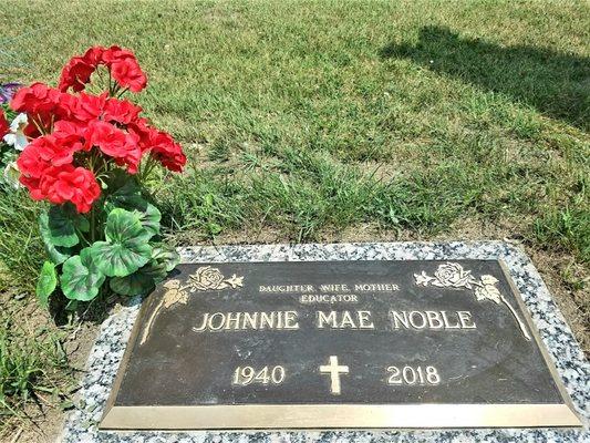 Bronze headstone for my dear Mommy. They did a phenomenal job. Chris helped us and was very pleasant to work with.