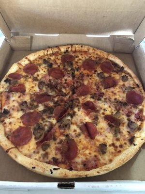 A Large Meat Lovers Pizza.