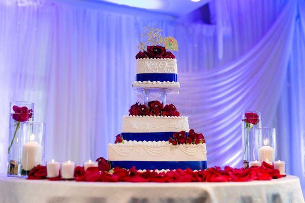 Our beautiful and delicious Beauty and the Beast inspired wedding cake. Thank you so much, Laurel!!