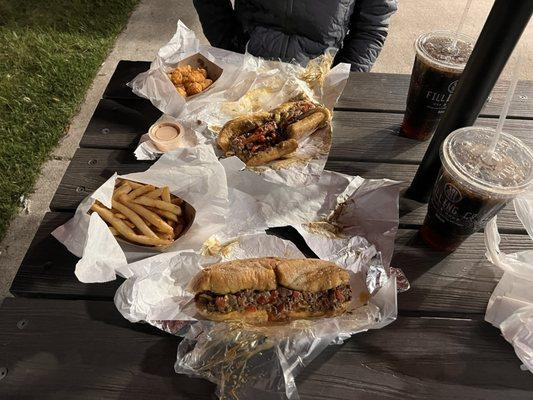 2x Build Your Own Cheesesteak, Tater Tots and French Fries