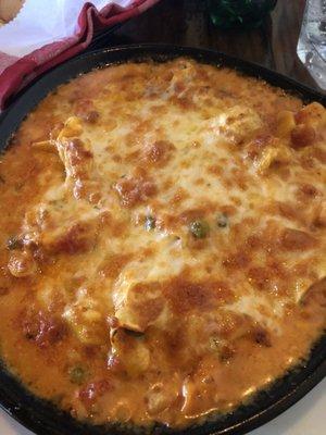 Baked sacchittni pasta in Rosa sauce