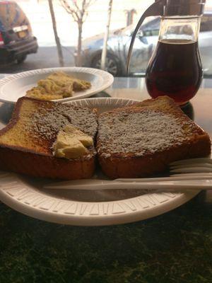 French toast + 2 scrambled eggs