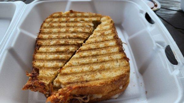 Pulled pork grilled cheese