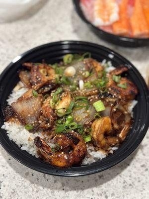 Shrimp teriyaki don