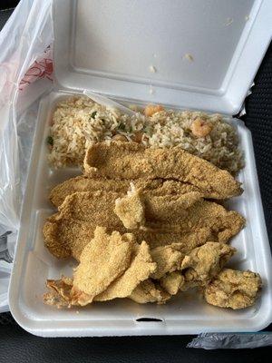 2 Fish, 3 Shrimp, 3 oysters