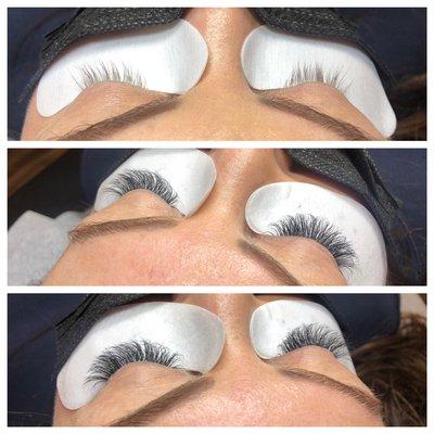 Hybrid eyelash extensions