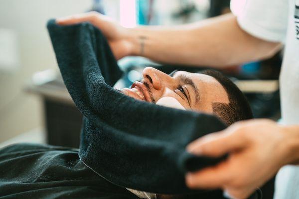 Hot towel shave