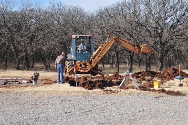 Biggs Backhoe storm shelter installation.