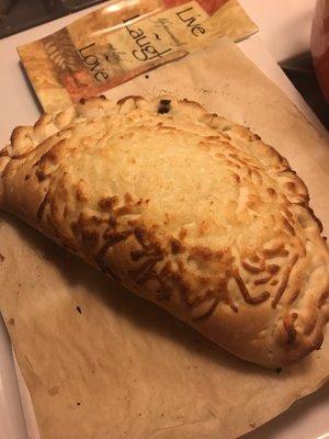 Combination calzone right out of the oven