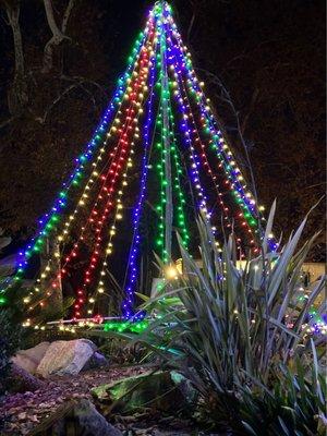 The Lights & Decorations @ the entrance @ The Holiday Festival of Lights Train Ride @ Griffith Park Dec. 2022