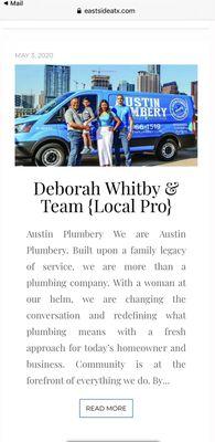 Check out our feature in Eastside Magazine! https://www.eastsideatx.com/deborah-whitby-team-pro-to-know/