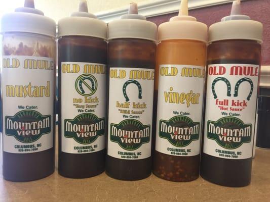 BBQ sauce at Mountain View in Columbus,NC.  Yum....