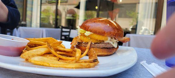 Southwest burger I think - friend enjoyed it.