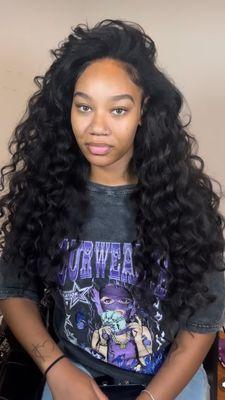 Beautiful Flip Over with wand curls!