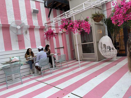 Outdoor patio seating