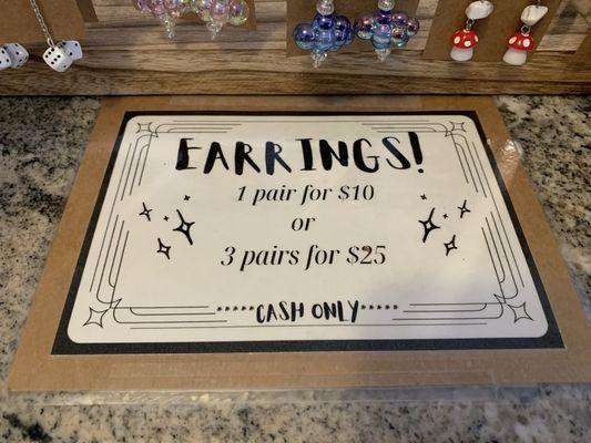 earrings for sale 05/24