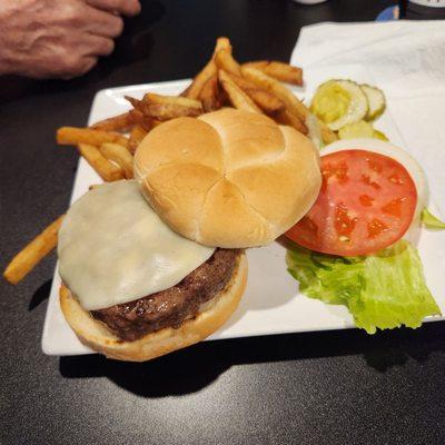 Cheeseburger with provolone