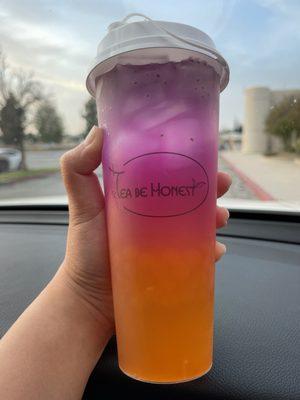 Aurora Peach Tea with Popping Boba