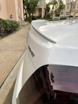 Color matched to a Crystal White Tricoat - perfectly done! Also installed the spoiler for me!