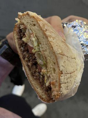 Chopped Cheese on a Concha!!