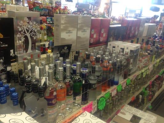 There's a whole other section for clear vodka, rum, gin and liqueur !