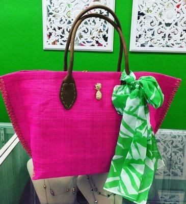 You will find a lot of Lilly pink and Kate Spade green throughout our boutique. Don't be afraid of wearing color, we aren't.