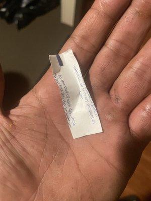 Even your dam fortune cookies are all fucked up ‍