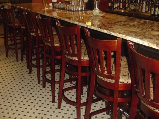 Vertical Slat Wood Bar Stools