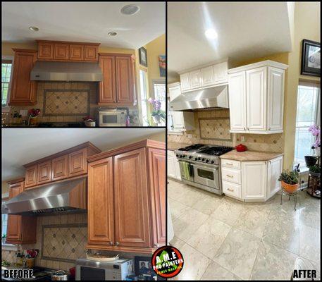 Kitchen cabinet color change in Linwood NJ.