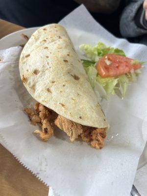 Chicken fajita taco