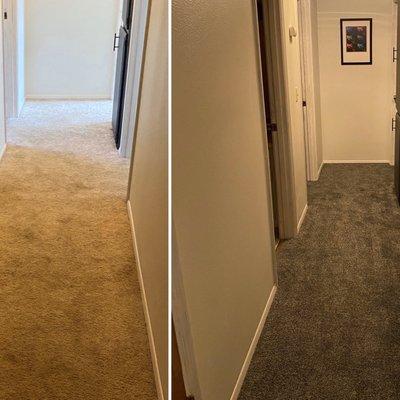 Hallway...Left is before, right is after