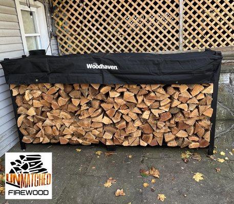 1/3 Cord Firewood Delivery with new Rack--Neatly Stacked with no Delivery Fee