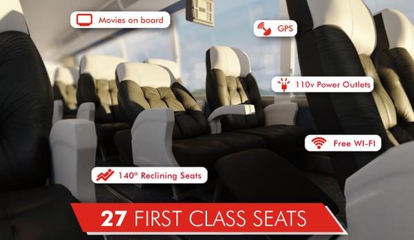 Discover our First Class Bus! Seat and Relax!