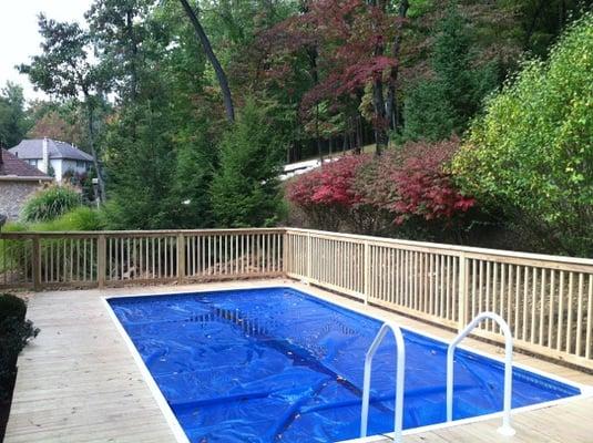 This is one of our custom HAND CRAFTED wooden pools that we manufacture at our location. These pools are customized for you!