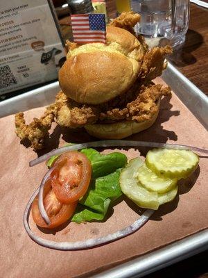 Chicken sandwich - huge piece of chicken!