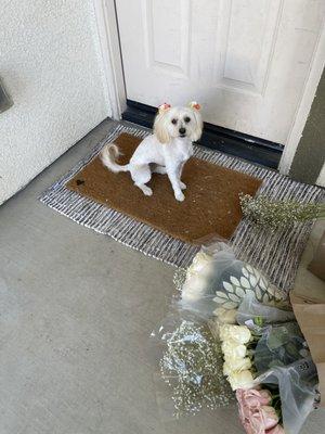 Right after her groom