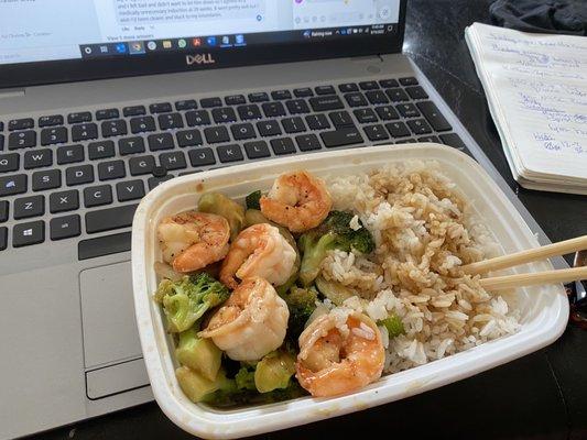 Yeppenyaki shrimp rice lunch