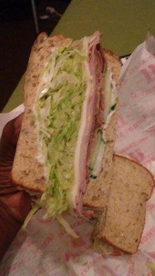 Inside of the Billy Club on Wheat Bread