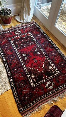 Richly colored red rug